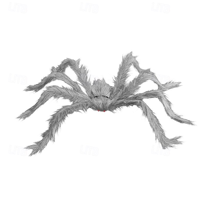 Halloween Decoration Outdoor Spider Large Giant Spider Scary Spiders Garden Horror Decorations Scary Stretchy Giant Spider for Yard, Patio, Lawn, Garden, Window, White Grey2