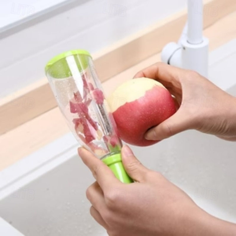 Multifunctional Peeler With Storage Box Kitchen Vegetable Fruit Peeler Tool Convenient Household Slicer Cutter Scraper Potato Carrot Apple Peeling Gadget With Container Holder4