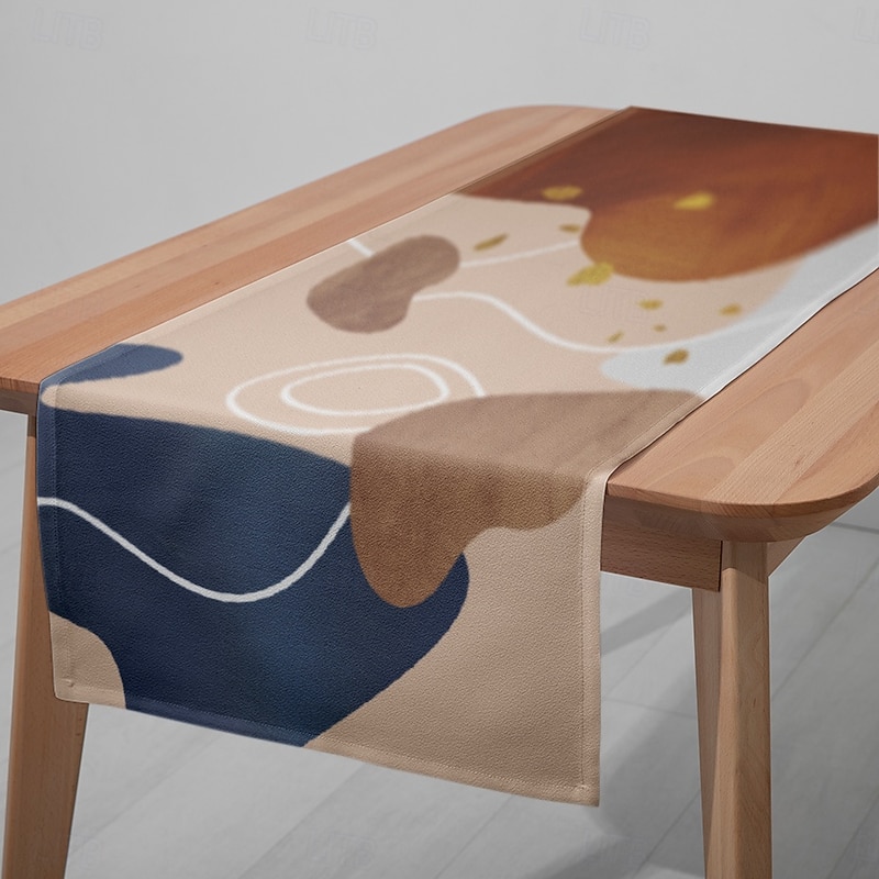 1pc Graffiti Table Runner, Digital Printed Rectangular Tablecloth for Dining Room, Wedding, Banquet, or Party Decoration4