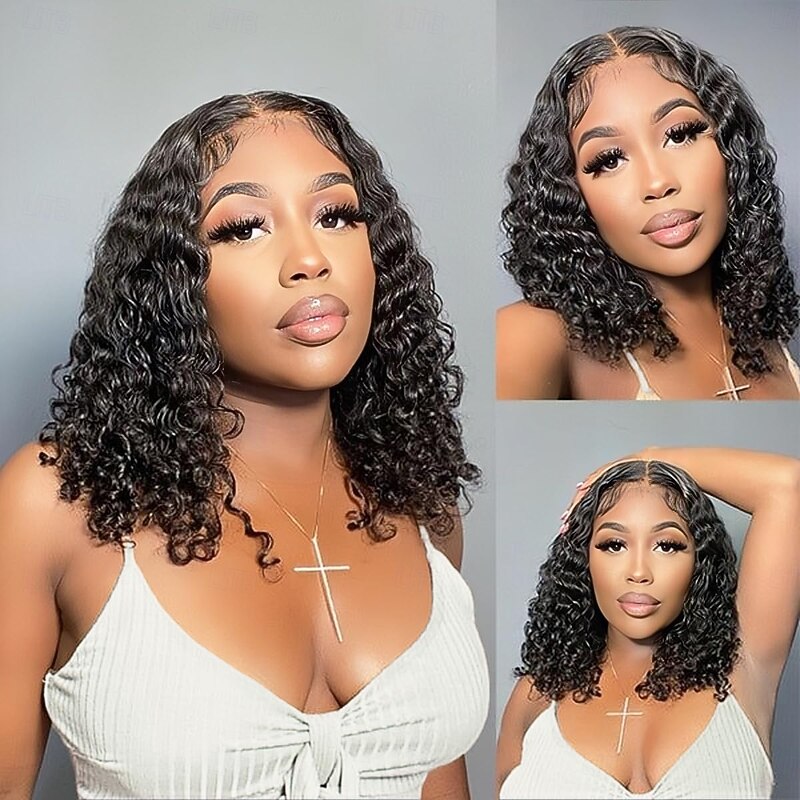 Wear and Go Glueless Wigs Human Hair Pre Plucked Curly Wig Human Hair Lace Front Wigs for Beginners Upgraded No Glue Pre Cut 4x4 Lace Closure Glueless Wigs for Black Women Human Hair3