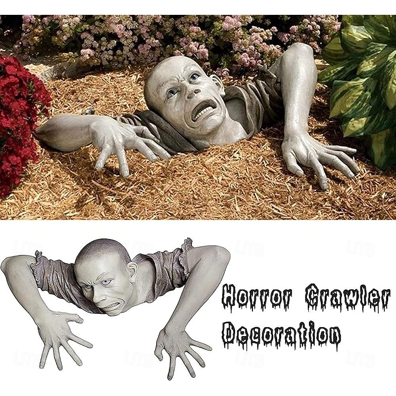 Breaking The Ground Zombie Outdoor Halloween Decoration Zombie Garden Statue Zombie Garden Decoration Halloween Props Funny Resin Sculpture Haunted House Decorations Outdoor Halloween Decorations2