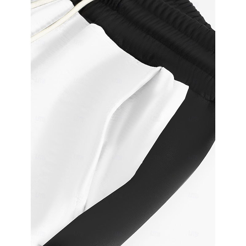 Men's Sweatpants Wide Leg Sweatpants Trousers Baggy Pants Open Bottom Sweatpants Drawstring Side Stripe Elastic Waist Plain Moisture Wicking Breathable Full Length Outdoor Casual Daily Vacation2