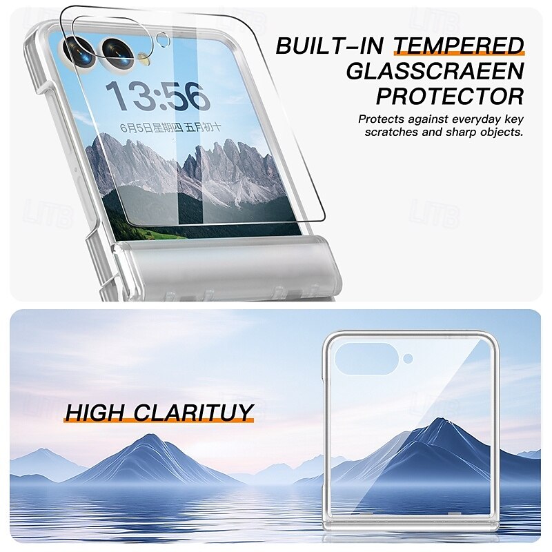 Phone Case For Samsung Galaxy Z Flip 7 Back Cover Shockproof Retro PC3