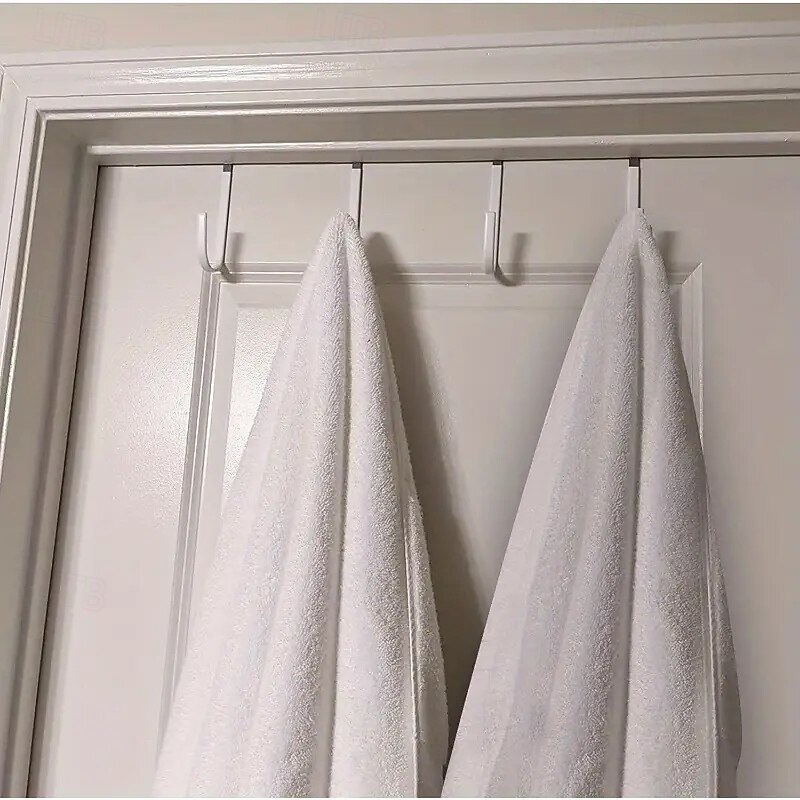 6pcs Over the Door Hooks with Rubber Adjustable Anti-Slip S-Shaped Hooks Space-Saving Organizer Ideal for Hanging Clothes, Hats, Coats, Towels, Shoe Racks & Bags4