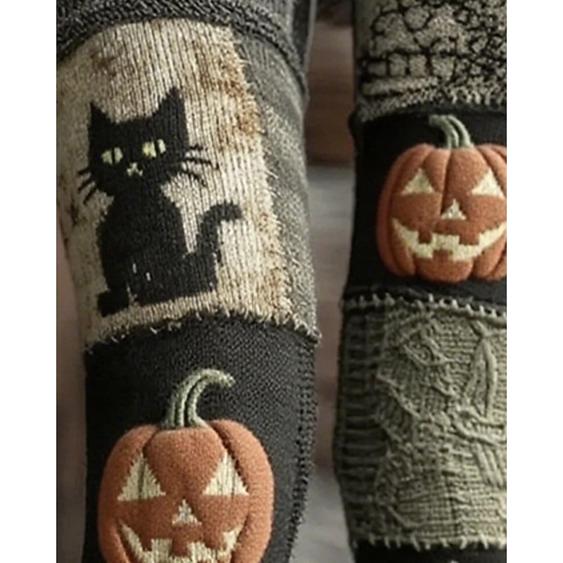 Women's Pants Trousers Leggings Cozy Leggings Streetwear Casual Full Length High WaistPantsHalloween Pumpkin Elastic Waist Print Breathability Comfortable Stretchy Vacation Street Daily Wear Orange2