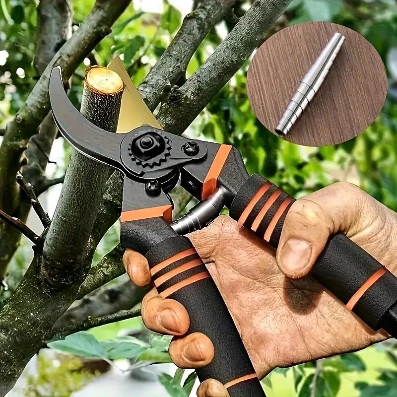 Titanium Bypass Pruning Shears – Ultra-Sharp High-Grade Garden Clippers for Hedge and Branch Trimming – Heavy-Duty Handheld Gardening Tool