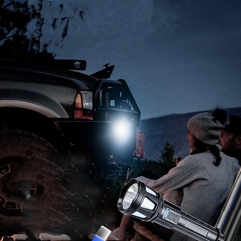 Side Light Flood Flashlight with Dual Source of Light for Multifunctional Outdoor LED Light Portable Charging Worklight Camplight4