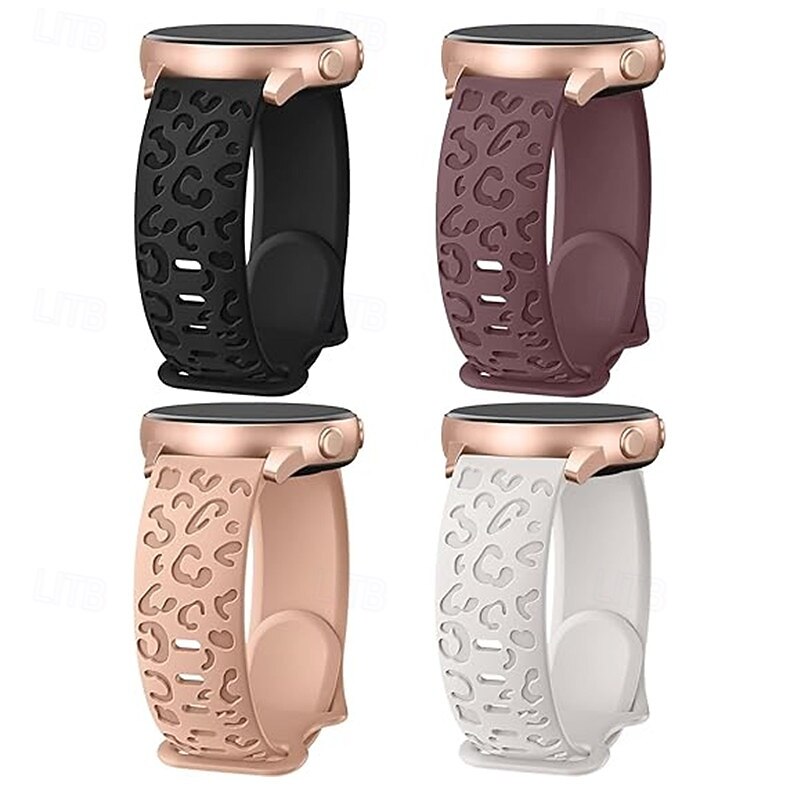 4 Pack Watch Band for Garmin Samsung Amazfit Polar Approach S42 / S40 / S12 GTS 4,4mini, 3,2,2mini, 2e, GTR 42mm, Bip U Pro, U, 3 Pro, 3, S lite, S, lite Watch 8/7/6/5/4 40/44mm, Watch 6 Classic4