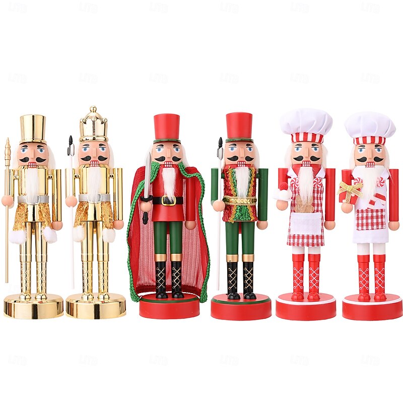 Christmas Nutcracker Soldier Figurine with Lights, Standing Tin Soldier Decoration, Festive Nutcracker Ornament for Holiday Decor3