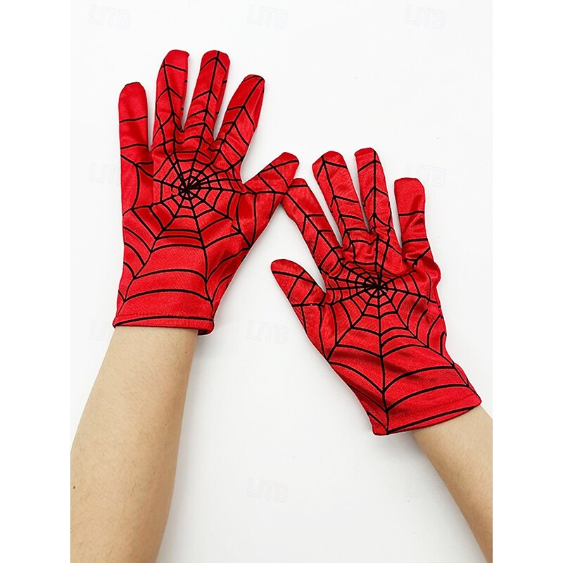 Men's Halloween Spider Web Gloves – Stretchy Cosplay Costume Accessory for Party, Role Play and Nightlife2