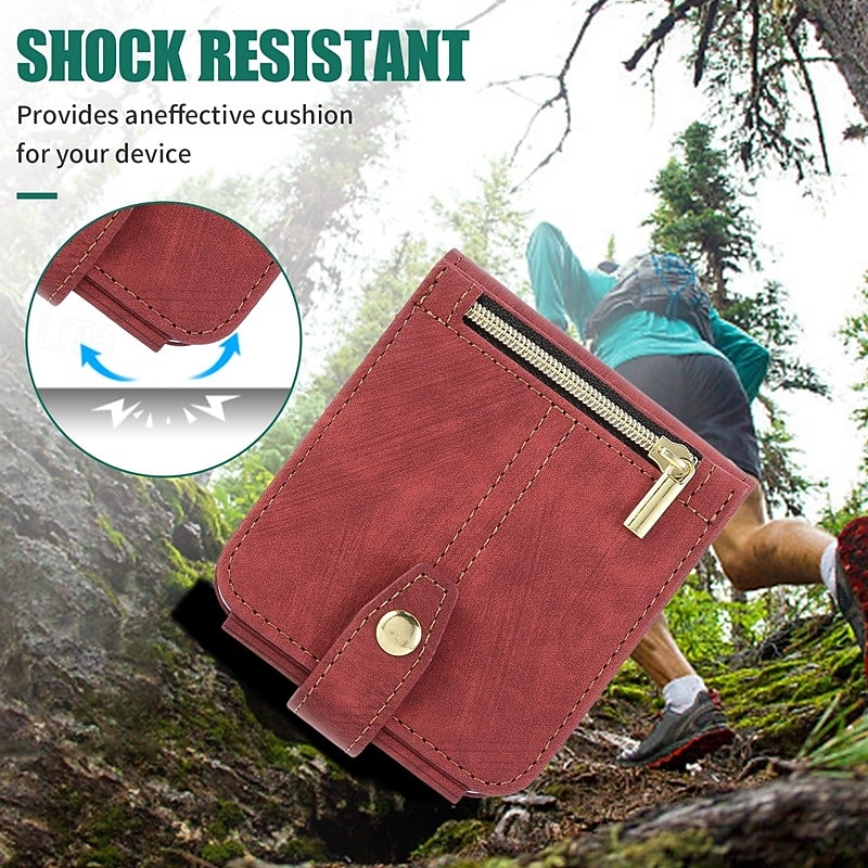 Phone Case For Samsung Galaxy Z Flip 7 Z Flip 6 Z Flip 5 Z Flip 4 Wallet Case with Lanyard Card Slot Shockproof TPU PU Leather4