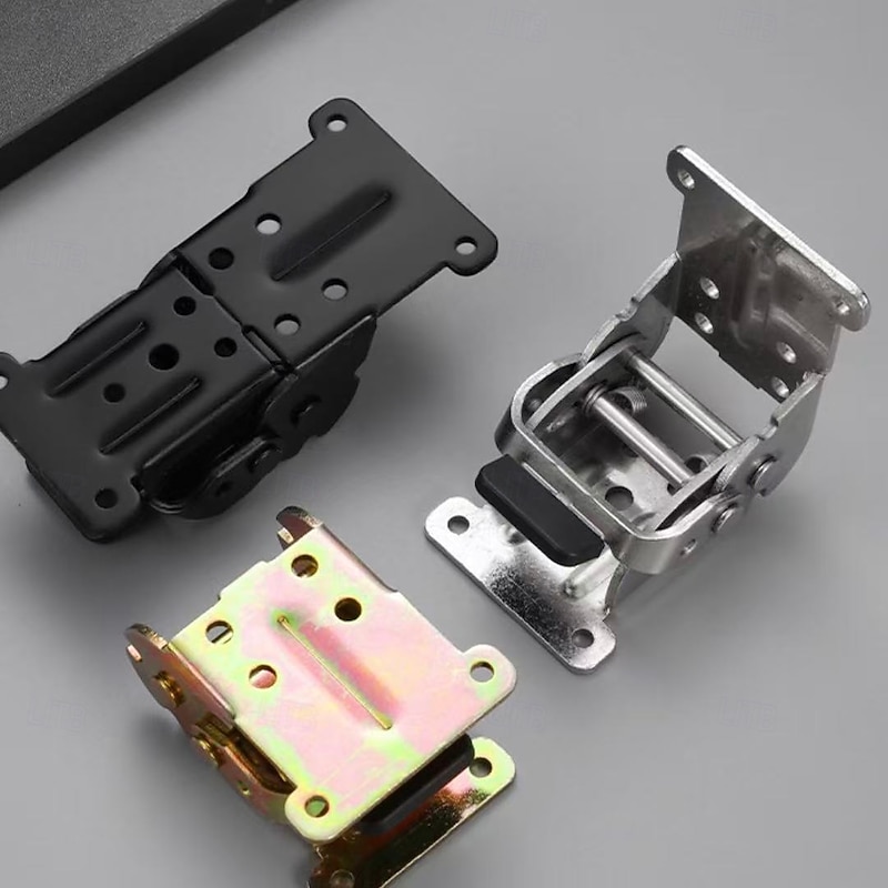 4 Pack Heavy-Duty Folding Table Leg Brackets with Self-Locking Hinges, 90 Degree Rotatable Foldable Hinges with Screws, Lock Extension Hardware for Table Legs, Bed Legs, Workbench Support2