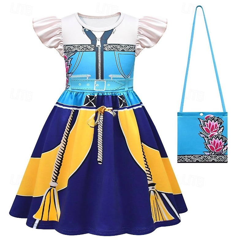 Korean Idol Inspired Pop Star Costume Fancy Dress Virtual Idol Movie Cosplay for Girls' Kids Halloween Carnival Performance Comic Con Anime Expo