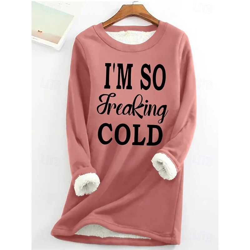 Women's Pullover Sweatshirt Letter Casual Comfrt Long Sleeve Crew Neck Round Neck Long Tops Street Dailywear Casual Print Black Pink Blue Gray Fall Winter4