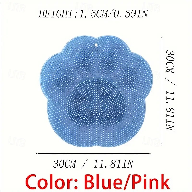 Silicone Shower Foot & Back Scrub Pad – Non-Slip, Easy-to-Clean Exfoliating & Relaxing Bathroom Massage Mat3