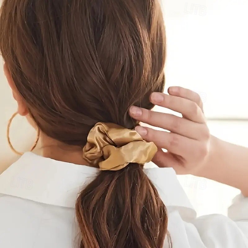 12-Piece Luxury Satin Hair Tie Set, Soft and Elastic Hair Accessories for Women, Colorful and Vibrant, Gentle on Hair, Perfect for Party Hairstyles, Travel, and Everyday Styling2