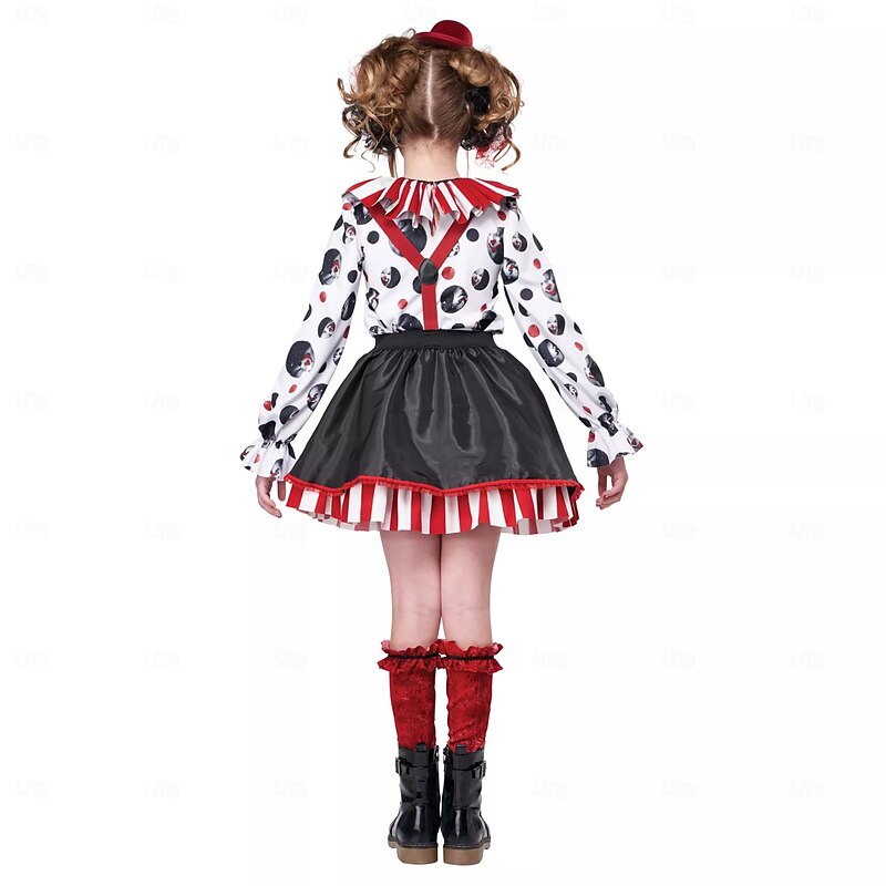 Joker Clown Halloween Costume It Dress Up Kid's Girls' Halloween Masquerade Performance Party Festival Easy Halloween Costumes Dress Up3