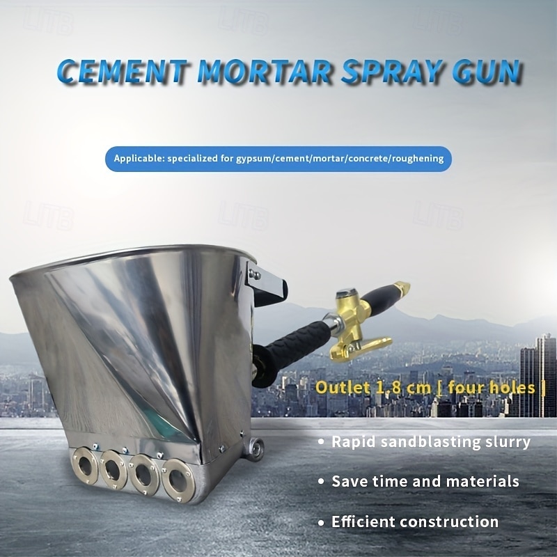 Sand Mortar Spray Gun Wall Gray Shovel Cement Sprayer Gun Wall Painting Concrete Sprayer Tool 65/75cm