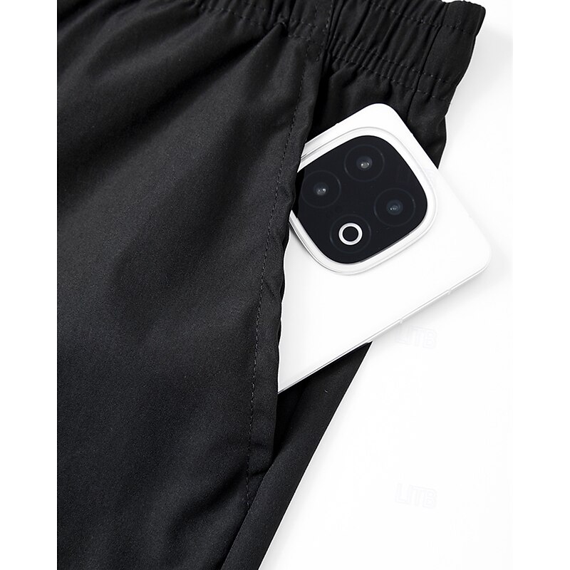 Men's Cargo Pants Joggers Trousers Drawstring Elastic Waist Print Cartoon Comfort Sports Outdoor Daily Fashion Casual Black Micro-elastic4