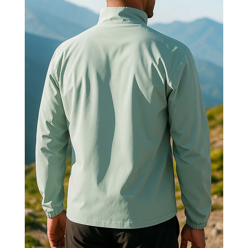 Men's Windbreaker Softshell Jacket Hiking Jacket Outdoor Waterproof Windproof Hiking Outfits Hiking Clothes Spring Autumn / Fall Top Camping / Hiking / Caving Running Black White Yellow2