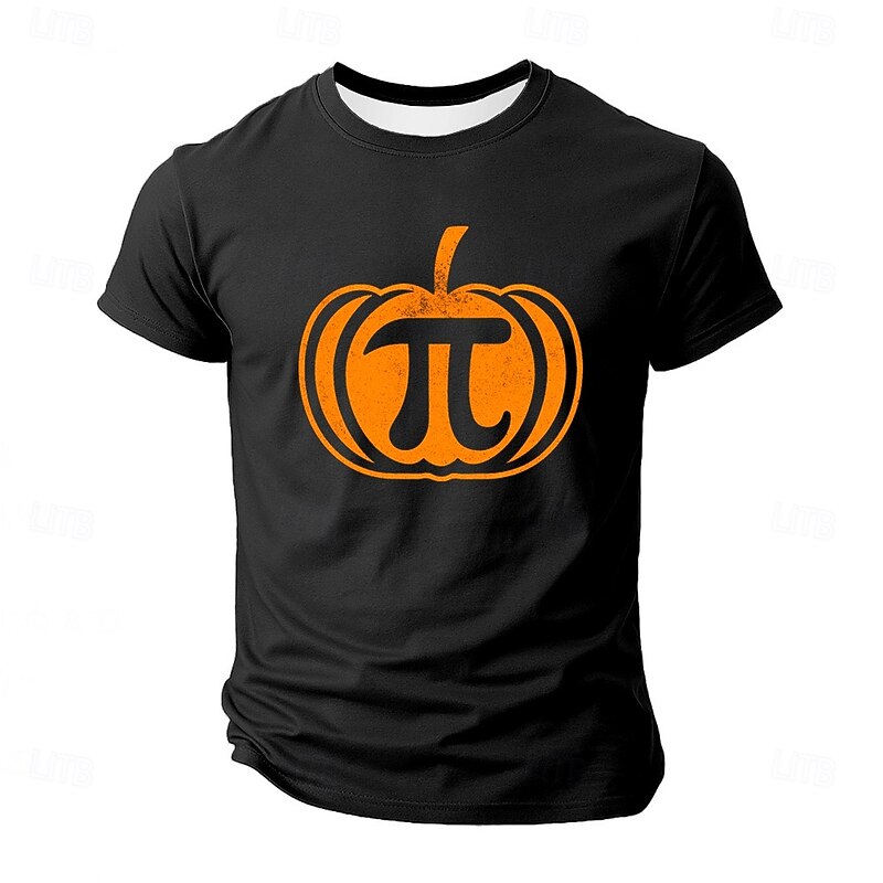 Halloween Men's Funny T Shirt Short Sleeve T shirt 3D Print Crew Neck Shirt Exaggerated Designer Horror Party Street Holiday Black White Blue Summer Spring All Seasons Clothing Apparel S M L XL XXL