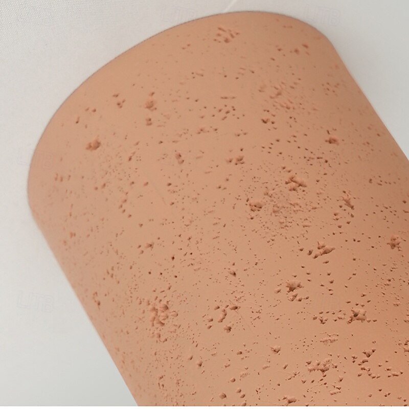 Modern Minimalist Concrete Ceiling Light Fixture Flush Mount LED Ceiling Lamp for Living Room, Bedroom, Hallway Wabi-Sabi Style Cement Cylinder Spotlight Warm White3