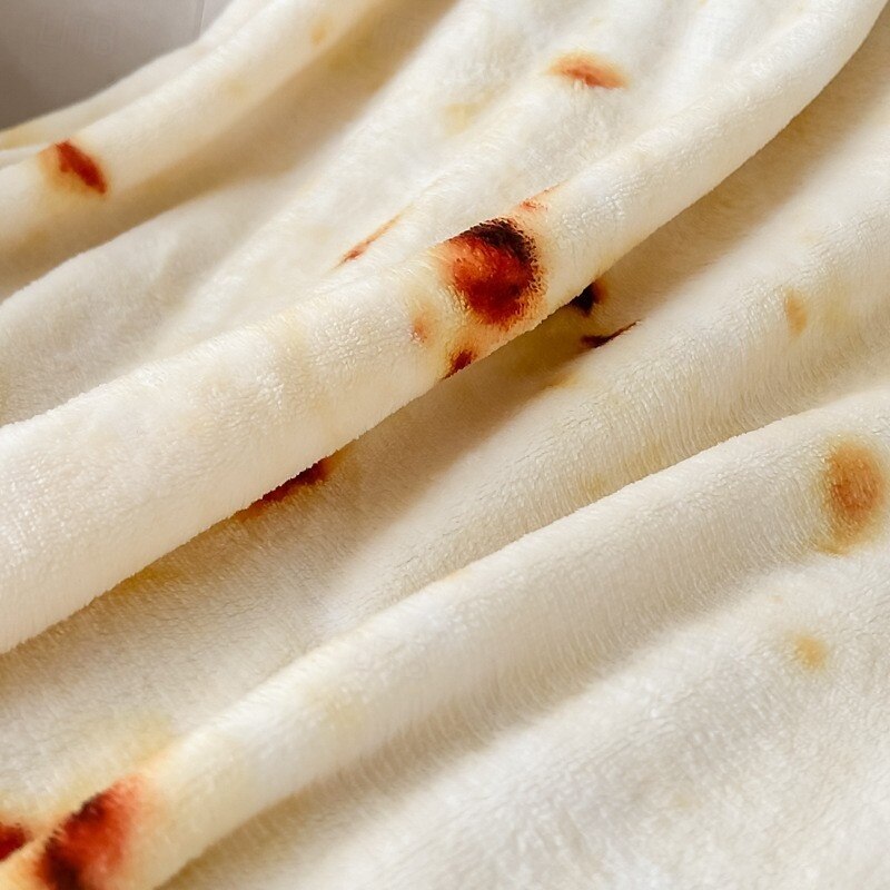 Mexican Tortilla Blanket, Large Round Plush Throw for Kids, Cozy Nap Blanket, Soft Fleece Shawl, Fun Food-Themed Round Blanket for Children4