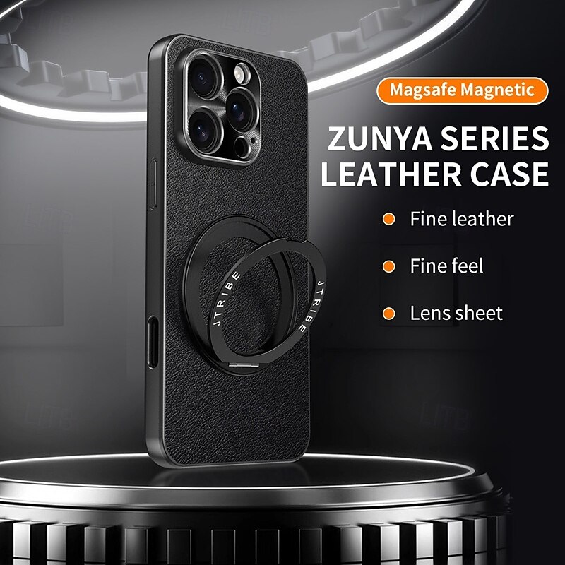 Phone Case For iPhone 17 Pro Max 17 Air 16 Pro Max Plus 16 Back Cover with Stand Holder Shockproof Retro TPU PU Leather4