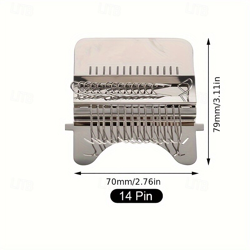 Handheld Weaving Loom - Portable Tapestry Repair Tool for Clothes & Jeans, Light Grey4