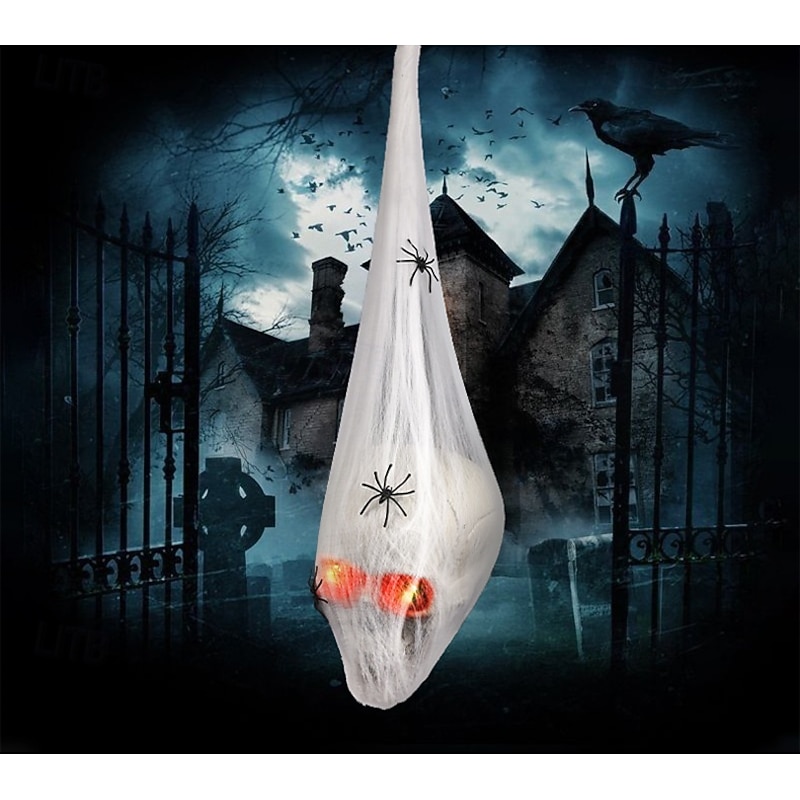 Mysterious Skeleton Head Shape Pendant Scary Hangings Decorations Terrifying Eye Skull Jewelry Halloween