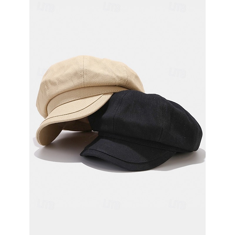 Women's Canvas Newsboy Hat - Lightweight and breathable, With curved brim and adjustable strap, Perfect for fall/winter streetwear, Travel and everyday wear4