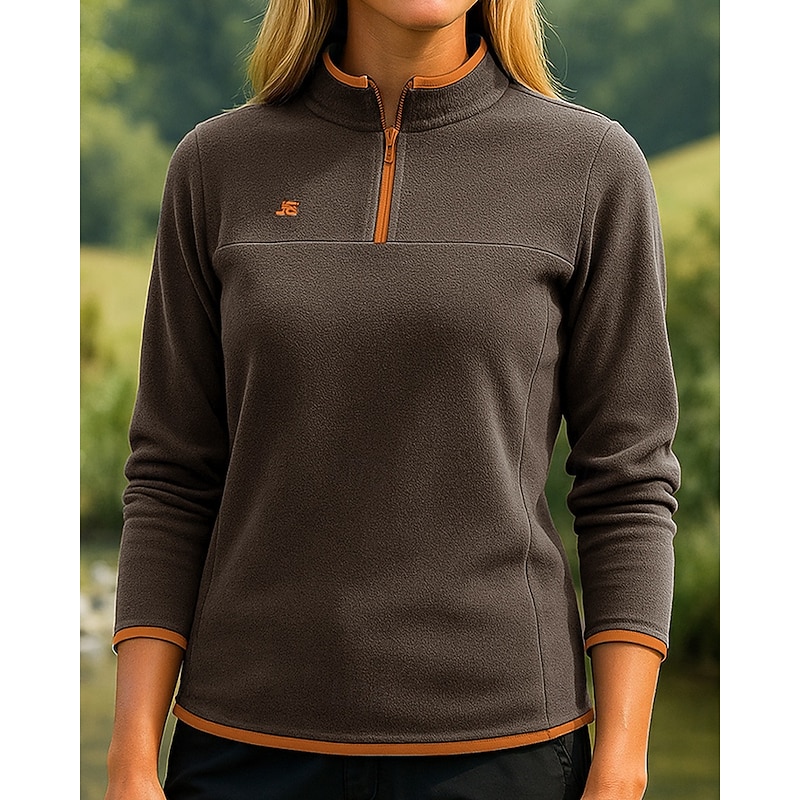 Women's Fleece Sweatshirt Hiking top Winter Outdoor Thermal Warm Top Yellow Dark Blue Coffee4