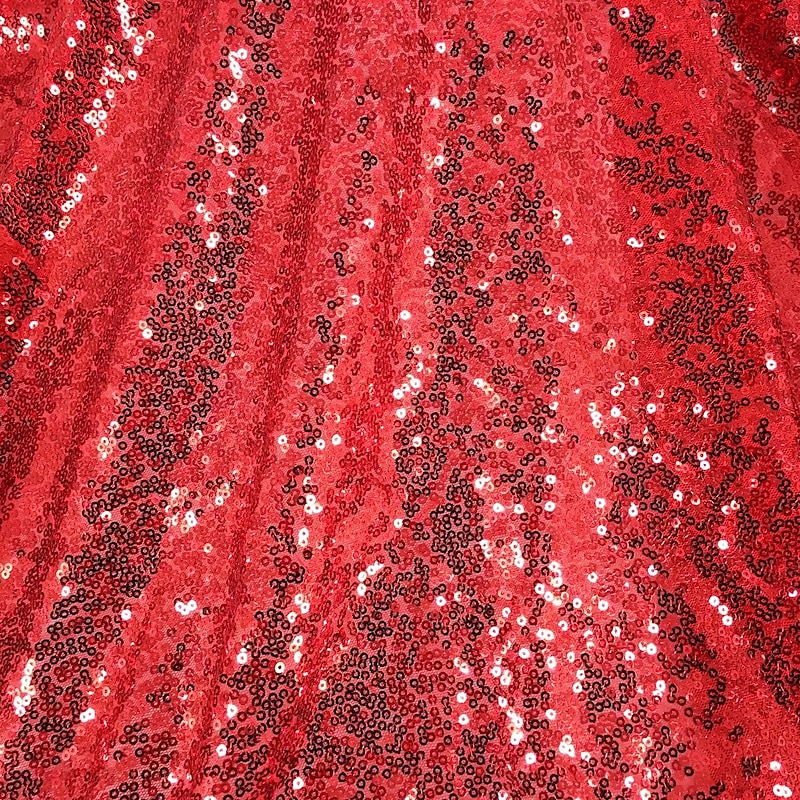 Red Blue Sequined Sheath / Column Evening Gown Elegant Dress Formal Wedding Floor Length Long Sleeve Crew Neck with Glitter Pleats 20254