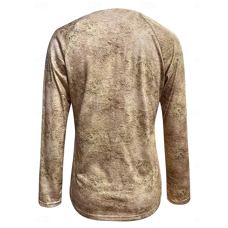 Women's T Shirt Graphic Flag Vintage Stylish Classic Long Sleeve V Neck Regular Tops Daily Print Khaki Fall Winter3