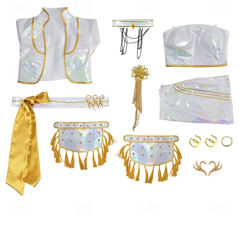 Korean Idol Inspired Idol Pop Star Costume Fancy Dress Virtual Idol Movie Cosplay for Women's Girls' Adults Halloween Carnival Performance Comic Con Anime Expo3