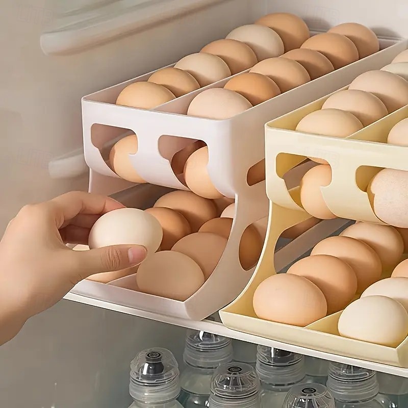 Large Capacity Double-Layer Egg Holder – Household Refrigerator Storage Container, Food Organizer for Kitchen Counter, Cabinet, and Fridge, Holds Approx. 40–48 Eggs3