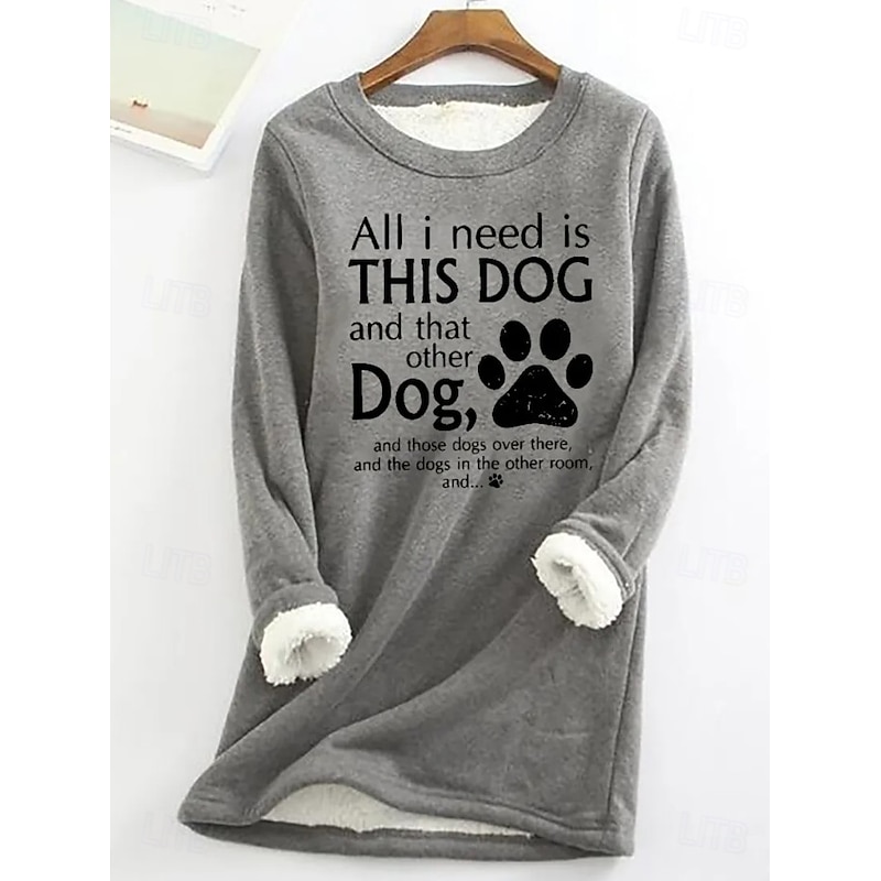 Women's Pullover Sweatshirt Letter Casual Comfrt Long Sleeve Crew Neck Regular Tops Street Dailywear Print Black Pink Red Blue Gray Fall Winter2