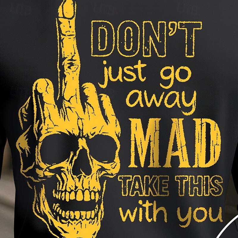 Day of the Dead Men's Cool Skulls Polo Long Sleeve Polo Shirts Lapel Casual Dark Athleisure Daily Wear Streetwear 3D Print Buttons Spring Fall Winter Black Yellow4