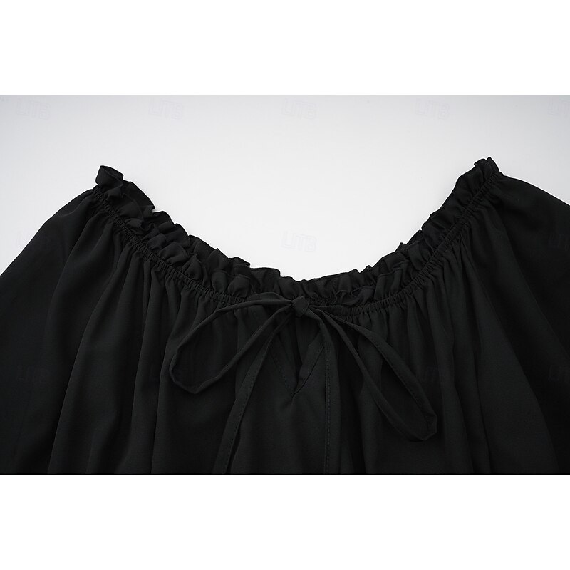 Medieval Ankle Length Dress Viking Outlander Elven Fancy Dress Women's Halloween Carnival Masquerade Party & Evening LARP Ren Faire Adults Dress All Seasons4