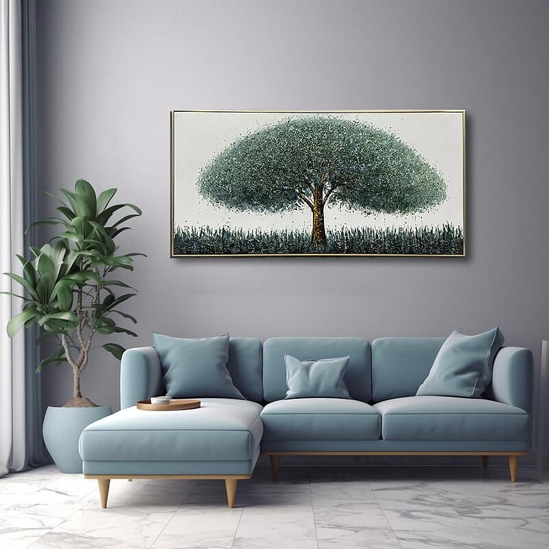Handmade Oil Painting Canvas Wall Art Decoration Modern Money Tree Abstract Landscape for Living Room Home Decor Rolled Frameless Unstretched Painting3