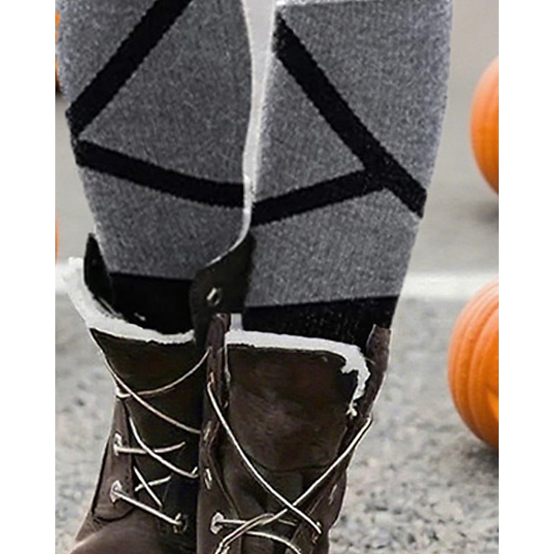 Women's Pants Trousers Leggings Cozy Leggings Streetwear Casual Full Length High WaistPantsHalloween Animal Color Block Elastic Waist Print Breathability Comfortable Stretchy Vacation Street Daily3