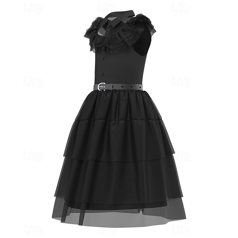 Gothic Horror Dark Academia Dress Costume Fancy Dress Cosplay Movie Cosplay for Women's Girls' Adults Kid's Halloween Carnival Performance Party Educational Dress Up2