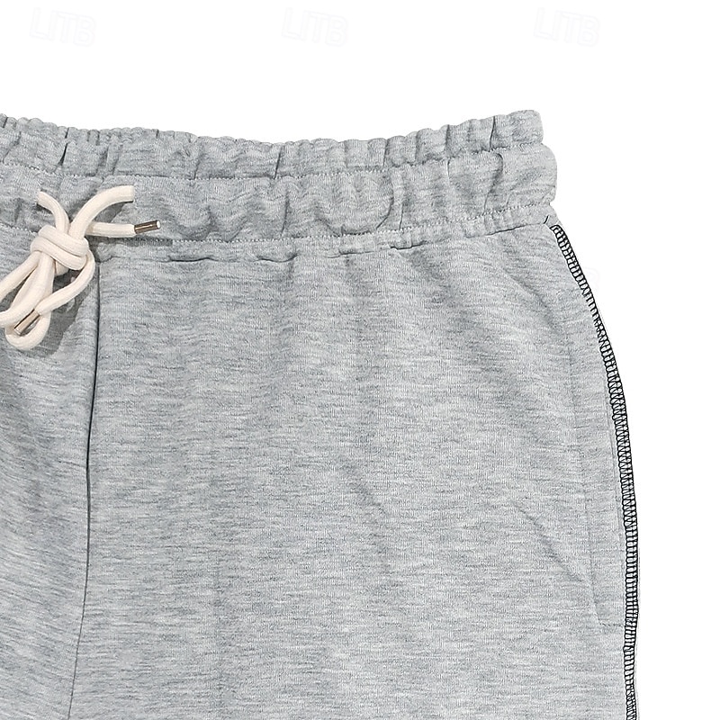 Men's Sweatpants Wide Leg Sweatpants Trousers Open Bottom Sweatpants Drawstring Side Stripe Elastic Waist Plain Moisture Wicking Breathable Full Length Sports Outdoor Casual Daily Fashion Streetwear3