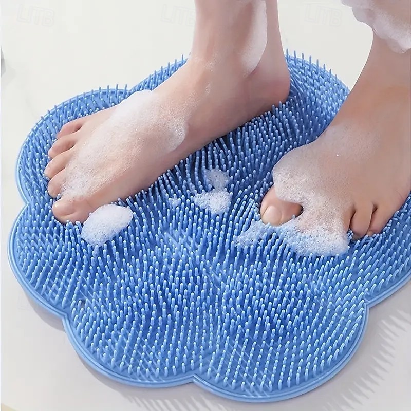 Silicone Shower Foot & Back Scrub Pad – Non-Slip, Easy-to-Clean Exfoliating & Relaxing Bathroom Massage Mat
