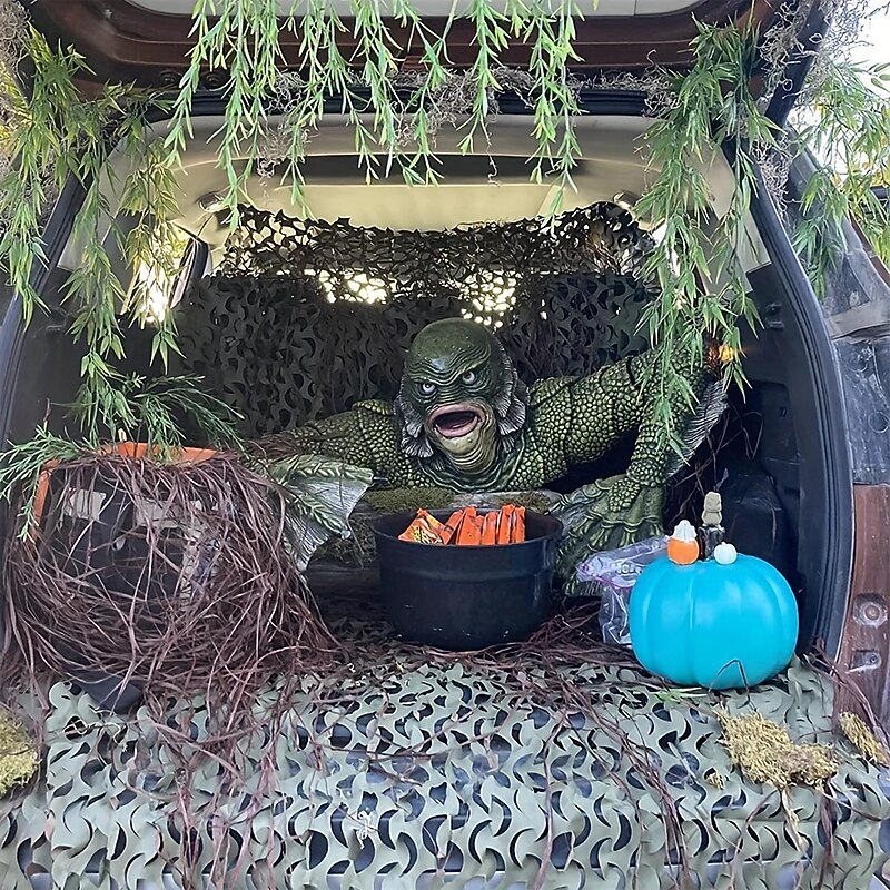 Art Deco Creature from the Black Lagoon-Inspired Monster Wall Hanging Ornament, General Fit PC Polycarbonate Lizard Man Decor, Non-Electric Movie Themed Craft without Feathers - 1pc4