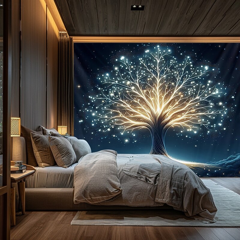 Tapestry Blanket Wall Hangings Fairycore Tree of Life Colorful Rustic Cottagecore Mystic Bedroom Living Room Dorm Home Decor2