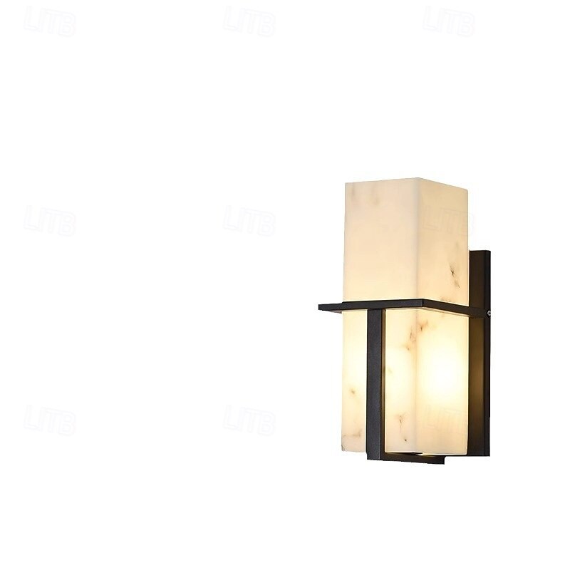Outdoor LED Wall Lamp Line Design Waterproof Lighting Indoor Marble Wall Light Modern Bedroom Warm White Light 1PC3