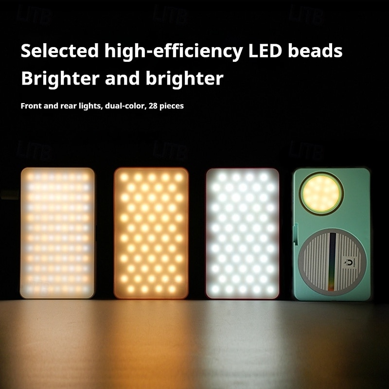 LED Video Light 1200Ah Rechargeable Portable Camera Lights 3Light Effects Photography Lighting for Vlogging Selfie2