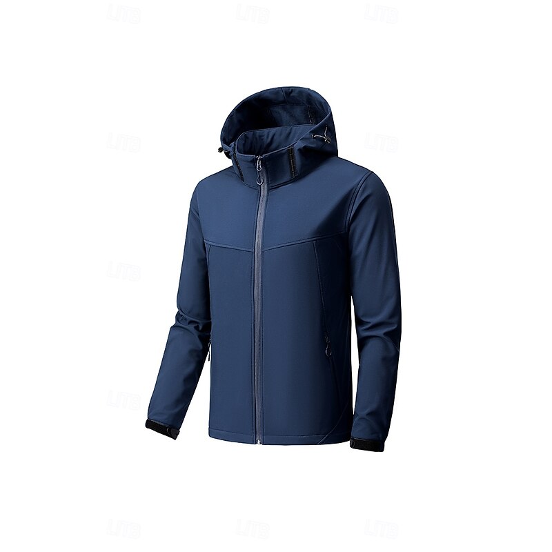 Men's Jacket Casual Jacket Outdoor Vacation Warm Zipper Pocket Fall Winter Plain Fashion Streetwear Standing Collar Regular Black Light Green Red Dark Blue Grey Jacket4