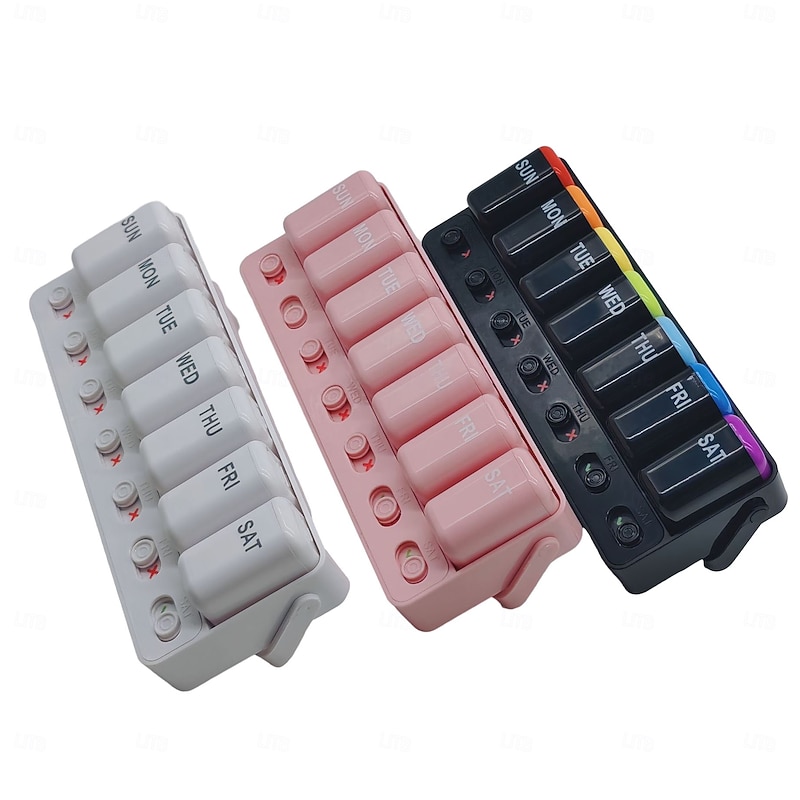Weekly Pill Organizer Daily Case Holder Storage Box 7 Days Travel Pill Box Large Medicine Pill Case Container for Daily Medication Vitamin Supplement Fish Oil4